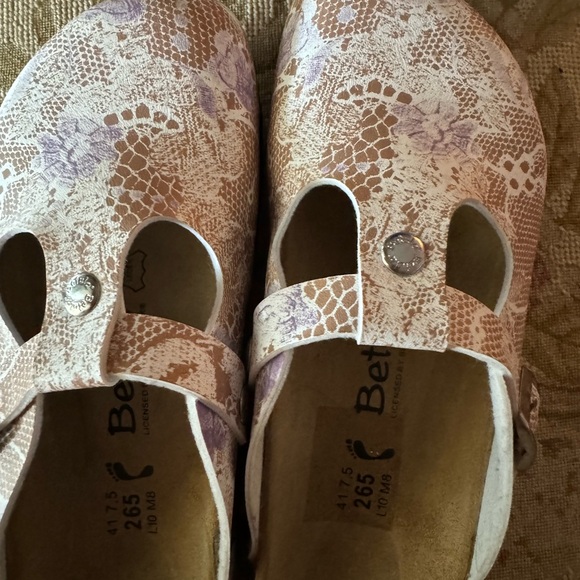 Birkenstock Betula Woman’s Lace Floral Pattern Clogs Size 41 - Picture 6 of 9